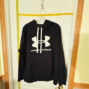 Under Armour Womens Rival Fleece Logo Hoodie Black Women’s Size XXL BX9